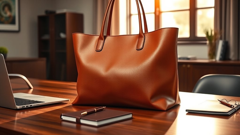 work ready leather tote essentials