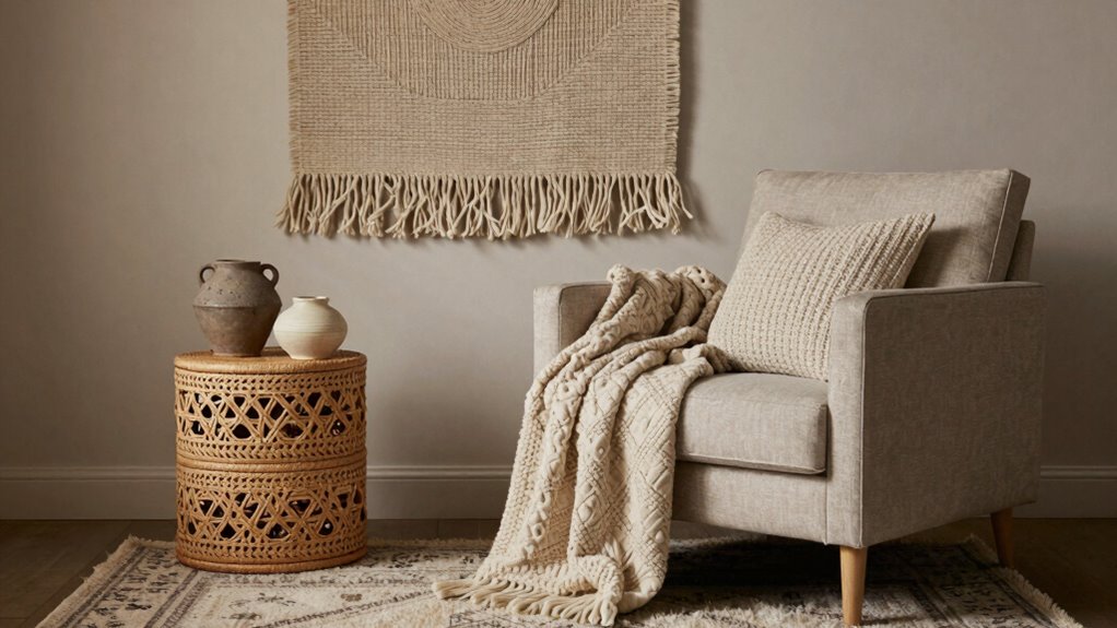 add textured layered textiles