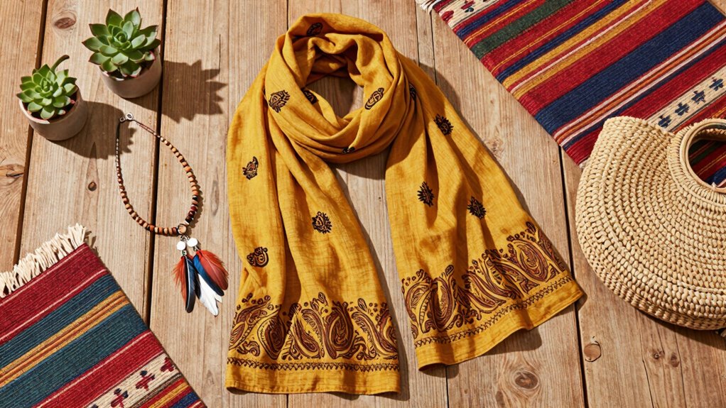boho style layered with vintage