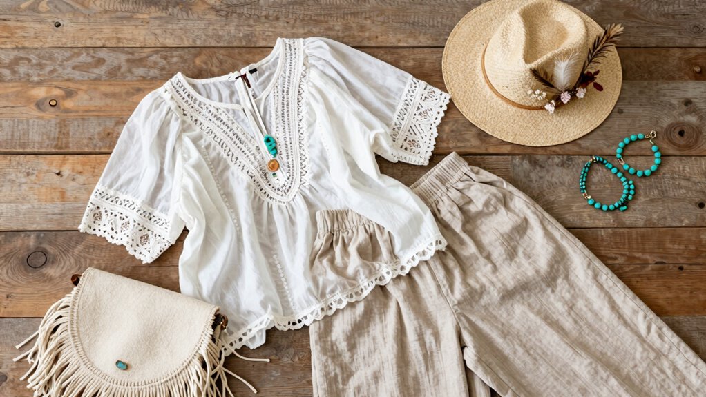 casual boho white style