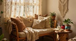 cozy bohemian reading nook
