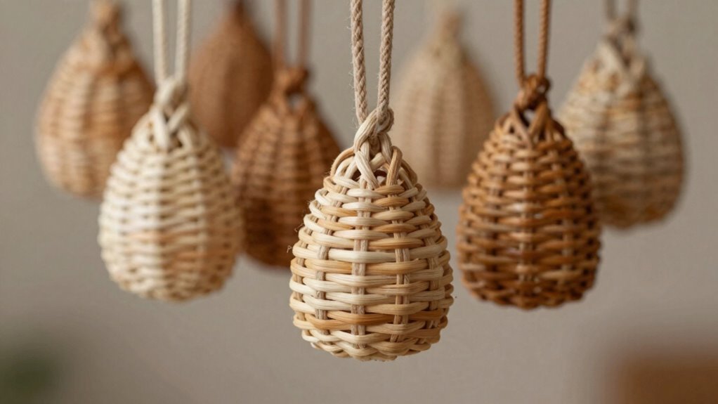 cozy textured woven lighting