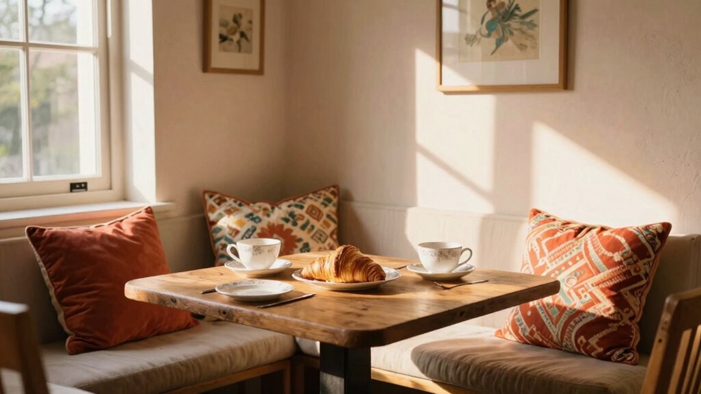 cozy well lit breakfast space