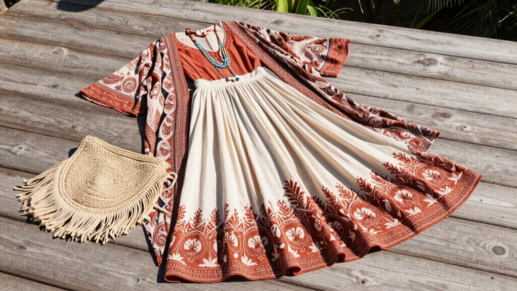 create stylish boho ensembles