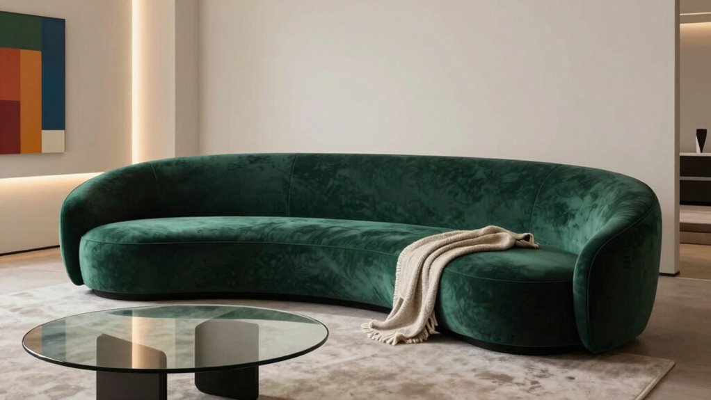 curved sofas enhance modern spaces