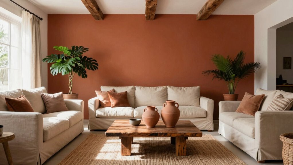 earthy rooms color contrast