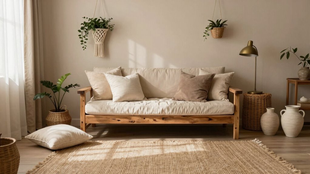 earthy textures and tones