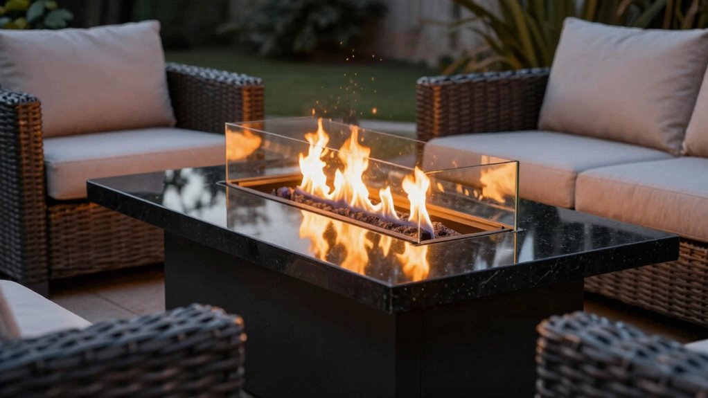 fire pit tables transform outdoor living