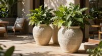 large planters create stability
