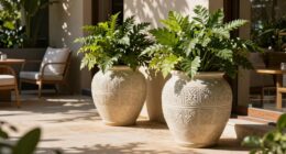 large planters create stability