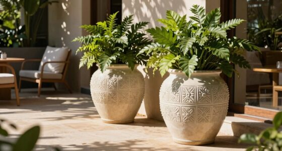 large planters create stability