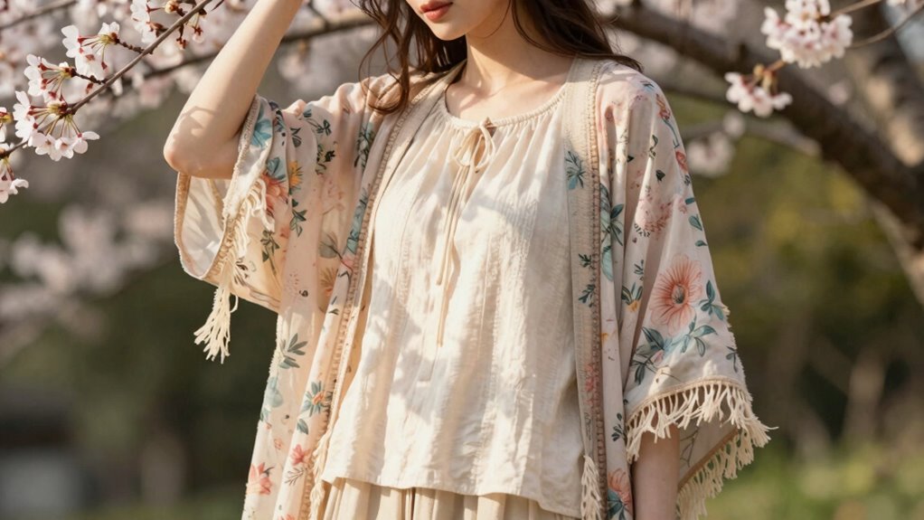 layered earth tone vintage accessories