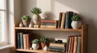 layered shelves for decor