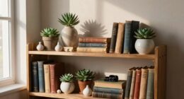 layered shelves for decor
