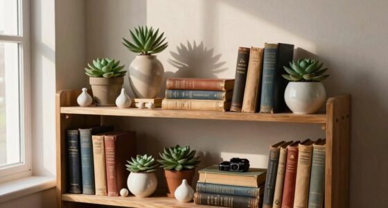 layered shelves for decor