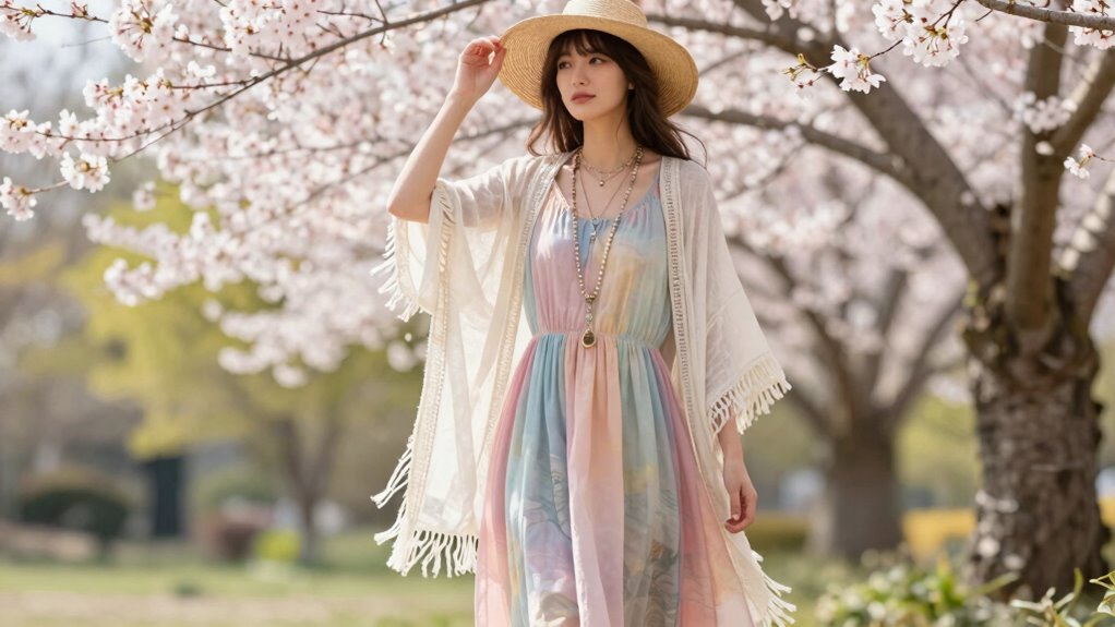light spring boho layering