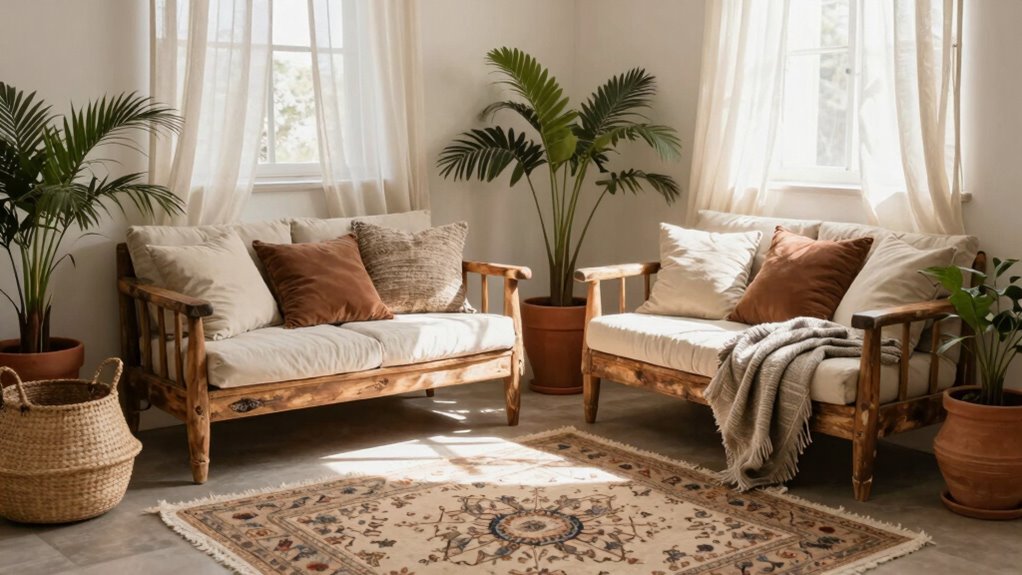 low furniture for boho
