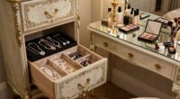 organized jewelry and makeup storage