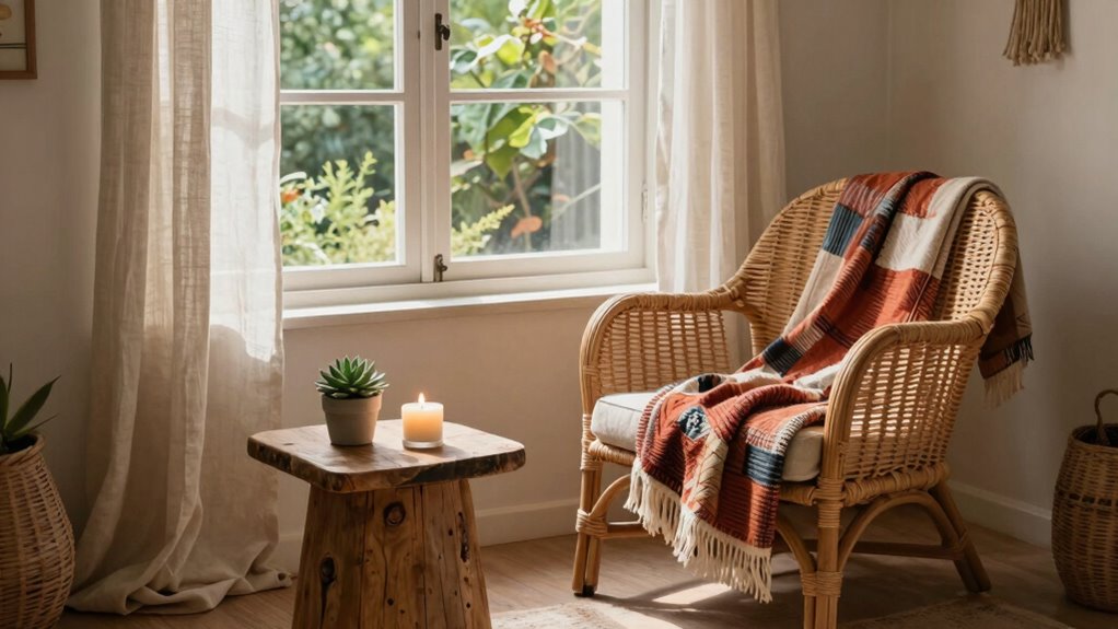 peaceful boho retreat zone