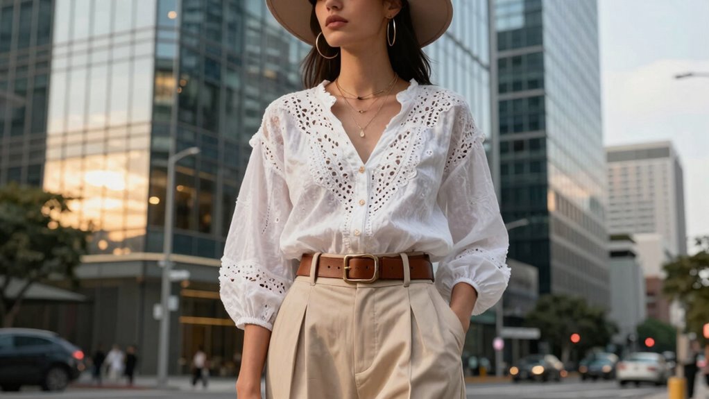 polished urban boho layering