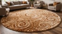 round rugs require space