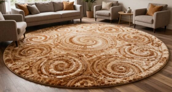 round rugs require space