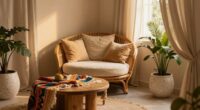 rounded shapes enhance boho decor