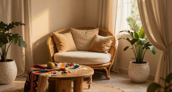 rounded shapes enhance boho decor