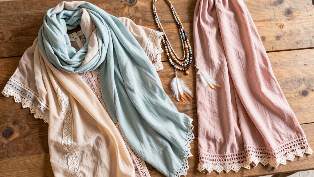 soft textures enhance boho style