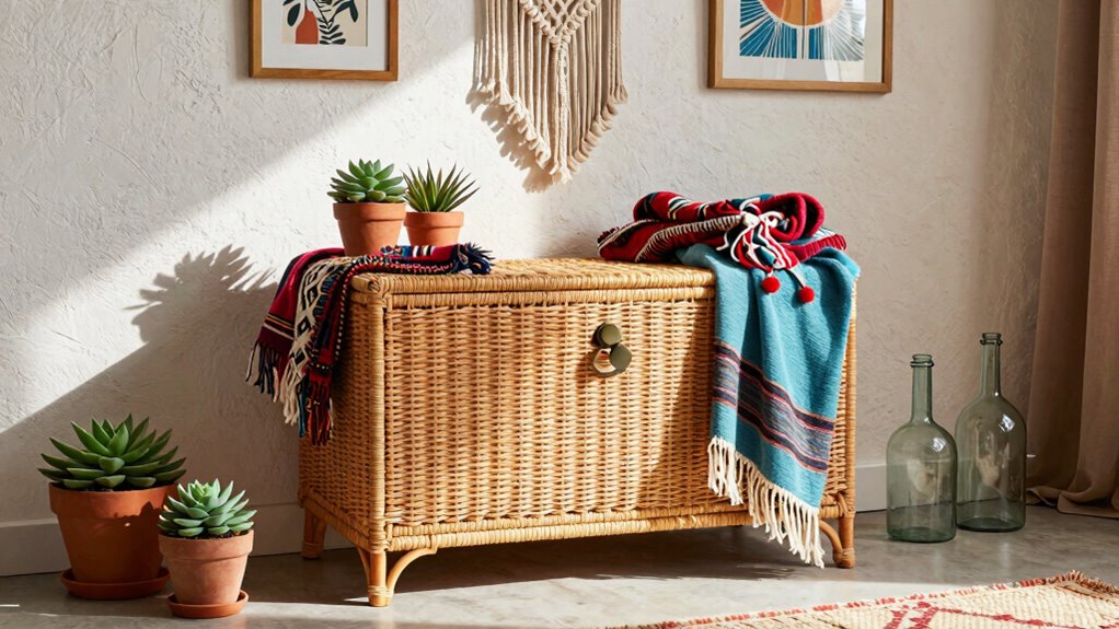 stylish organization enhances boho