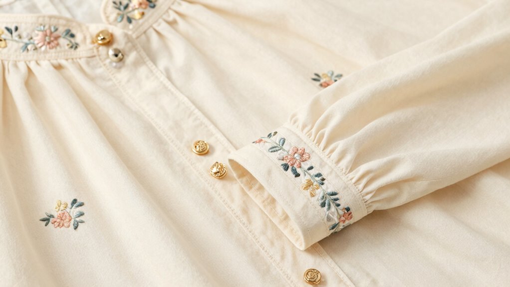 subtle embroidery enhances style