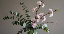 subtle spring greenery styling