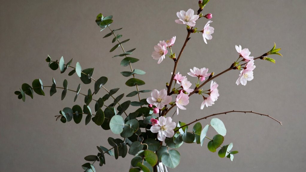 subtle spring greenery styling