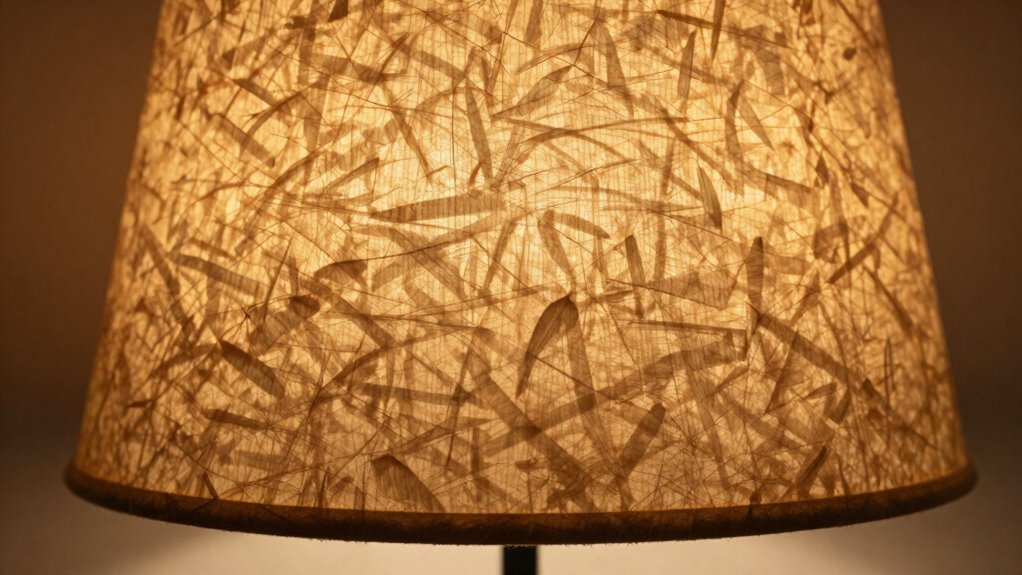 textured lampshades enhance ambiance