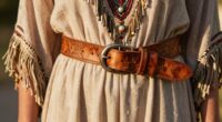 vintage belts enhance boho style