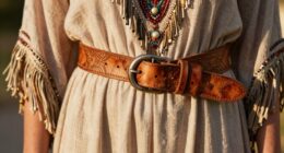 vintage belts enhance boho style