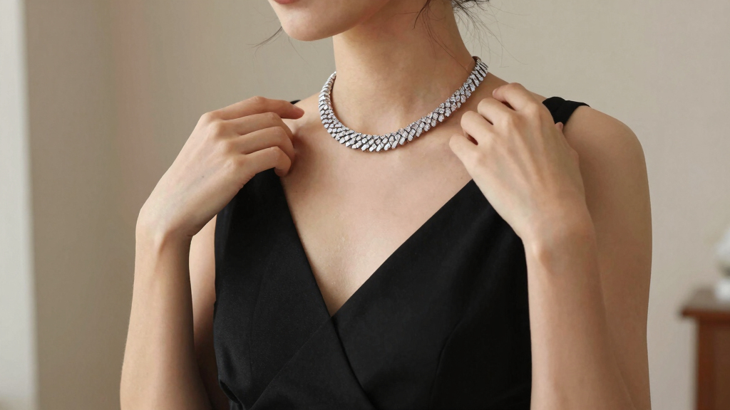 A Snakelike Necklace With Bejeweled Scales