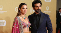 Halsey and Fiancé Avan Jogia Coordinate in Rahul Mishra Couture at Gold Gala