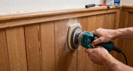 A Basically All-Wood Paneled '70s Bathroom Got an Americana Folk Makeover