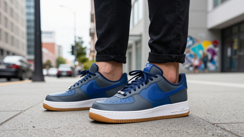 Take An Official Look At The Nike Air Force 1 '07 "Anthracite/Football Blue"