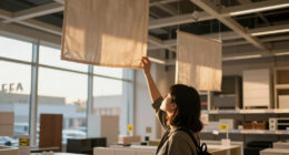 The IKEA Store Convinced Me to Hang Room Dividers from the Ceiling