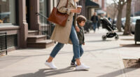 Fashion Moms Can't Always Be Bothered With High Heels, So They Wear This Shoe Trend With Jeans Instead