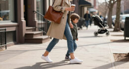 Fashion Moms Can't Always Be Bothered With High Heels, So They Wear This Shoe Trend With Jeans Instead
