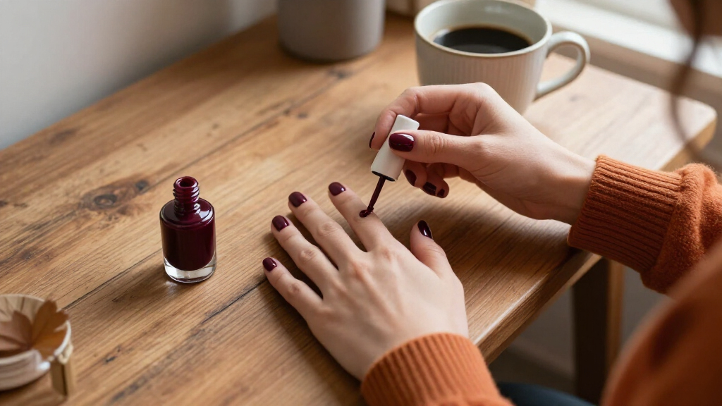 Anne Hathaway's Moody Fall Manicure Is So Stylish—Here's The Exact $13 Shade Behind Her "Cherry Noir" Nails