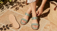 Birkenstock Women's Florida Pure Sage Slides: 3 Straps, Printed Footbed, Free Shipping