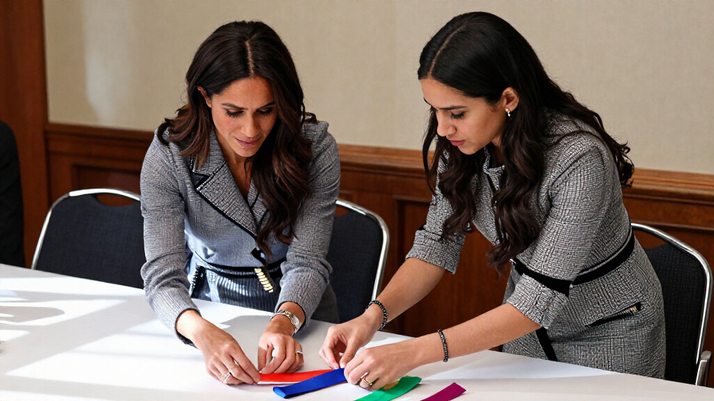 Duchess Meghan And Malala Yousafzai Celebrate International Day Of The Girl In Soft Fall Neutrals